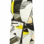 $595 HELMUT LANG Cubist Print CREPE Leather Trim Pocket DRESS Multicolor 4