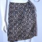 WEEKEND MaxMara DALILA Dark BROWN Beige ETHNIC Wrap Tie SKIRT Cotton US 2 $285