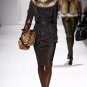$998 ELIE TAHARI Runway FOX Finland FUR Collar ZENITH Purple CAPELET Sasha CAPE