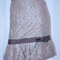 RED VALENTINO Bow Tie LACE Desert Tan FLORAL Print Bubble HEM SKIRT (38 )