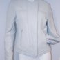 $745 REISS Ice Blue LIOTTA Multi Stitch DETAIL LEATHER Coat Fitted JACKET M
