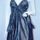 MAX STUDIO Gunmetal BOW TIE Dress LUREX Blend XS $148 FREE SHIPPING