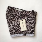 $155 RAG & BONE / JEAN The Boyfriend SNOW LEOPARD Cuffed SHORTS ( 25 )