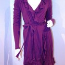 LA MADE Designer DAYANA Wrap RUFFLE Dress PURPLE S $120 FREE SHIPPING LA MADE Designer DAYANA Wrap RUFFLE Dress PURPLE S $120 FREE SHIPPING