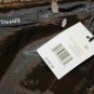 TAHARI Addyson PEPLUM Black Gold TOP Lined METALLIC Shirt $198 M Free Shipping