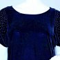 7 SEVEN FOR ALL MANKIND Diamond SHOULDER Dress VELOUR Velvet STUDDED ( S )