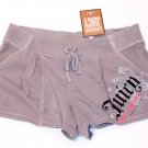 JUICY COUTURE Pocket FLEECE Belted SHORTS Smog KHAKI M FREE SHIPPING