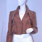 ARYN K. Jacket SHORT Crop PATCHED Elbows RUCHED Upper Waist XS Free Shipping ARYN K. Jacket SHORT Crop PATCHED Elbows RUCHED Upper Waist XS Free Shipping