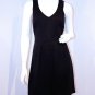 ANDREW MARC New York BLACK Knee Lenght DRESS V-Neck Sleeveless 6 $100 Free Ship