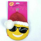 LUV BETSEY JOHNSON Santa Yellow Emoji Jumbo Luggage Travel Tag Christmas