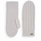 COLE HAAN Cable Knit WOOL Winter MITTENS Gold Hardware GREY Free Shipping COLE HAAN Cable Knit WOOL Winter MITTENS Gold Hardware GREY Free Shipping