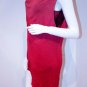 POLECI Asymmetric LAZER CUT Draped TOP Shirt VISCOSE Burgundy XS Free Shipping
