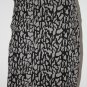 CARMEN by Carmen Marc Valvo GREY BLACK Fitted SKIRT Rayon Nylon L FREE SHIPPING