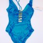 GOTTEX DESIGNER Bondie BLUE Beach ONE-PIECE Padded SWIMWEAR 6 $158 FREE SHIPPING