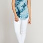 ONE TEASPOON Blue pink TIE DYE Tank HEARTLESS Dolly TOP Side Slits VISCOSE M