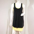 PURE & SIMPLE Dual RACER BACK Long TOP or DRESS Grey YELLOW Cotton S PURE & SIMPLE Dual RACER BACK Long TOP or DRESS Grey YELLOW Cotton S