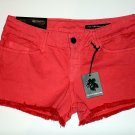 BLACK ORCHID Los Angeles Denim BLACK STAR Shorts RED 5-Pocket CUT-OFFS 29 $117