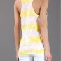 STELLA McCARTNEY Striped FLORAL Tank TOP 100% Cotton $260 FREE SHIPPING