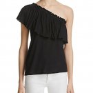 $195 REBECCA TAYLOR One-Shoulder Ruffled Top Shirt Black ( S ) Free Shipping $195 REBECCA TAYLOR One-Shoulder Ruffled Top Shirt Black ( S ) Free Shipping