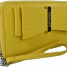 Betsey Johnson Logo Wristlet Zip Around Purse Hand Bag Wallet Mustard BS600100 Betsey Johnson Logo Wristlet Zip Around Purse Hand Bag Wallet Mustard BS600100