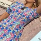 Faithfull The Brand FF1324 Emilia Midi Dress Jemima Floral ( US 6 )