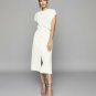 Reiss Josephine Tie Waist Button Skirt Buttermilk ( US 0 )