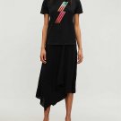 MAJE Jiller Asymmetric Crepe Midi Skirt Black ( 36 ) MAJE Jiller Asymmetric Crepe Midi Skirt Black ( 36 )