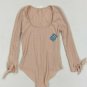 Intimately FREE PEOPLE Move On Scoop Neck Ribbed Bodysuit Mooncake ( S )