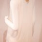 $195 HAUTE HIPPIE Swan CHAIN Necklace TOP Ivory MESH SLEEVELESS Modal ( L )