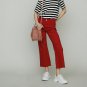 MAJE High Waist E19 Pamier Wide Leg Jeans Red ( 36 )