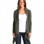 SPLENDID Waffle KHAKI Draped CARDIGAN Top BANDED Cuffs ( M / L )