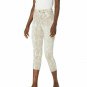 HUE U22479 High Rise Denim Capri Leggings Faded Python Taupe ( S )