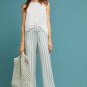 Cloth & Stone Anthropologie Wide Leg Stripe Trouser Pants ( M )
