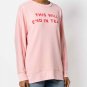 ZOE KARSSEN PS181105 This Will End In Tears Sweatshirt Silver Pink ( XS )
