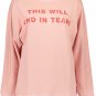 ZOE KARSSEN PS181105 This Will End In Tears Sweatshirt Silver Pink ( XS )