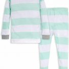 Burt's Bees Girls Pyjama Set Organic Cotton Green Rugby Stripe ( 7 ) Burt's Bees Girls Pyjama Set Organic Cotton Green Rugby Stripe ( 7 )
