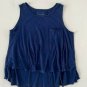 FREE PEOPLE Anthropologie We The Free BLUE flowy TANK Pocket TUNIC Top ( XS )