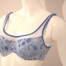JOE BOXER Blue FLORAL Underwire BRA Sheer Top 36A - Free Shipping JOE BOXER Blue FLORAL Underwire BRA Sheer Top 36A - Free Shipping