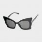 Betsey Johnson Cat's Eye Butterfly Sunglasses Black