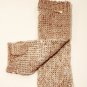 CALVIN KLEIN CK Glitter HEATHERED Almond ARM WARMERS Space Dyed GOLD LOGO ( S )