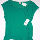 ELLA MOSS Green TOP Micro MODAL Supima COTTON Blend MADE IN USA ( S )