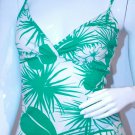 ZARA Basic Tropical LEAVES Green White TANK TOP Caribbean PRINT ( M ) ZARA Basic Tropical LEAVES Green White TANK TOP Caribbean PRINT ( M )