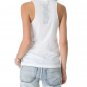 ONE TEASPOON Sleeveless WHITE Skull Lace Ryder PRINT Tank JERSEY Top COTTON XS