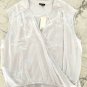 Splendid Surplice Front Crossover Top White ( XL )