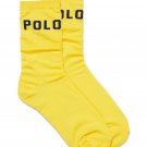 Polo Ralph Lauren Women's Logo Pop Trouser Socks Yellow / Navy