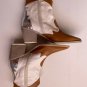 LAURA BELLARIVA Frida Leather TEX Cowboy Ankle BOOTS Brown / Off White ( 40 )
