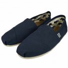 TOMS Slip MISMATCH CANVAS Shoes BLACK Classics Rubber SUEDE Insole (11 R) (10 L)