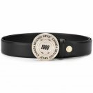 VERSACE JEANS COUTURE Round Buckle Leather Belt 1988