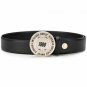 VERSACE JEANS COUTURE Round Buckle Leather Belt 1988