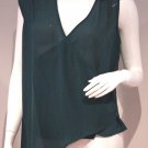 NAKED ZEBRA Sleeveless CRISS CROSS Draped TOP Shirt SHEER L Free Shipping NAKED ZEBRA Sleeveless CRISS CROSS Draped TOP Shirt SHEER L Free Shipping